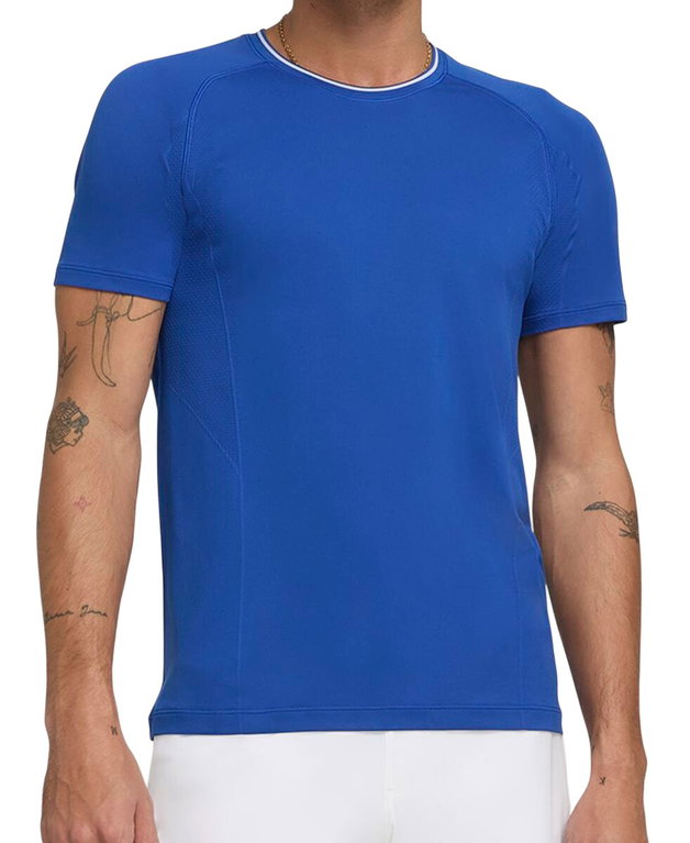 Wilson Tennis-Tshirt Crew Team Seamless royalblau Herren